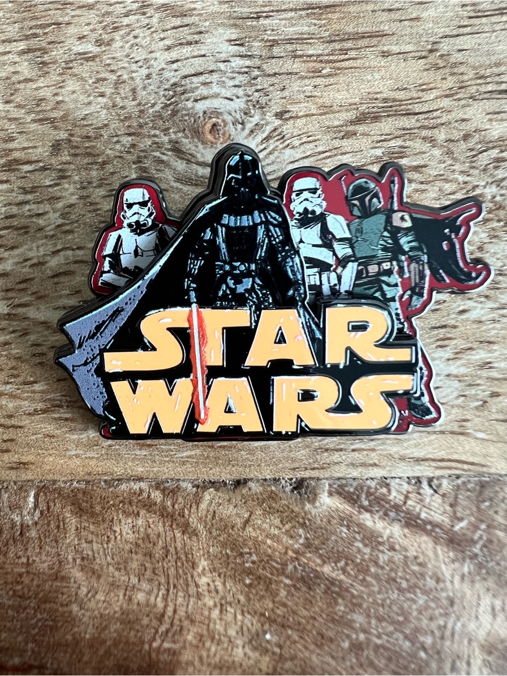Stare Wars Dark Side Pin Stormtroopers & Black Darth Vader Silhouette